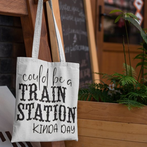 Train Station kind of day Tote Bag - Picture 1 of 4